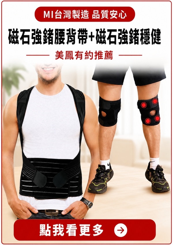 磁石強鍺腰背帶+磁石強鍺穩健