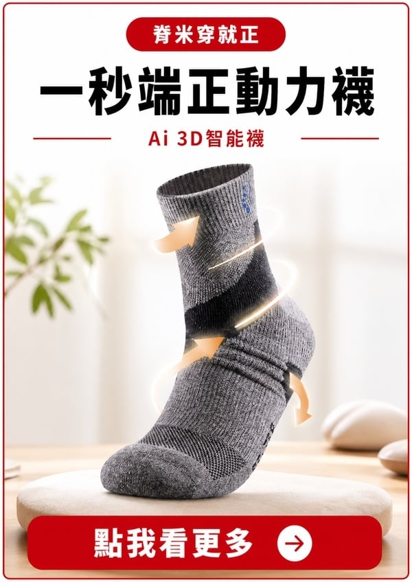 元氣加油站｜腳正人不歪｜穿襪子有學問｜一秒端正動力襪